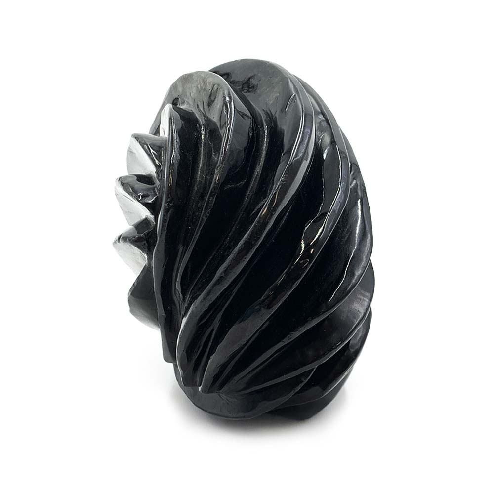 Crâne en Obsidienne Dorée