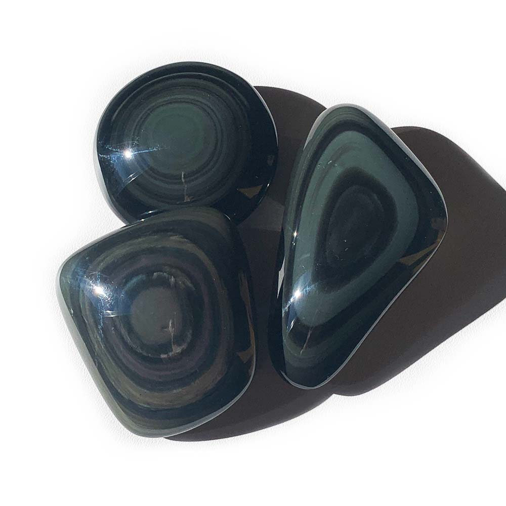 Galet en Obsidienne Oeil Céleste