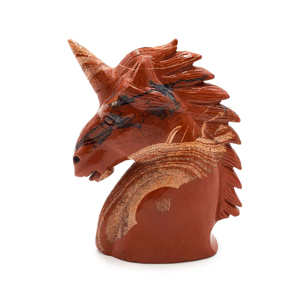 Licorne en Jaspe Rouge