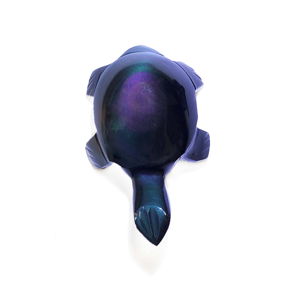 Pendentif Tortue en Obsidienne