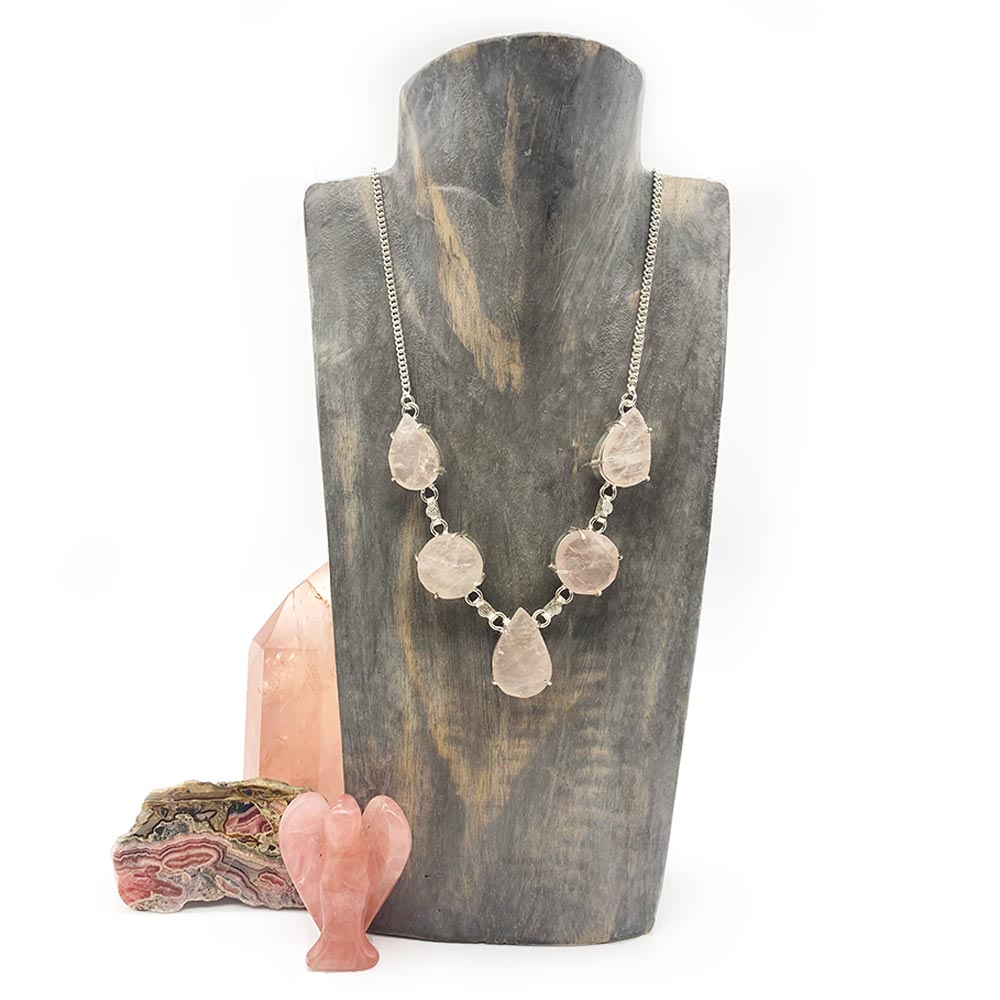 Collier Quartz Rose