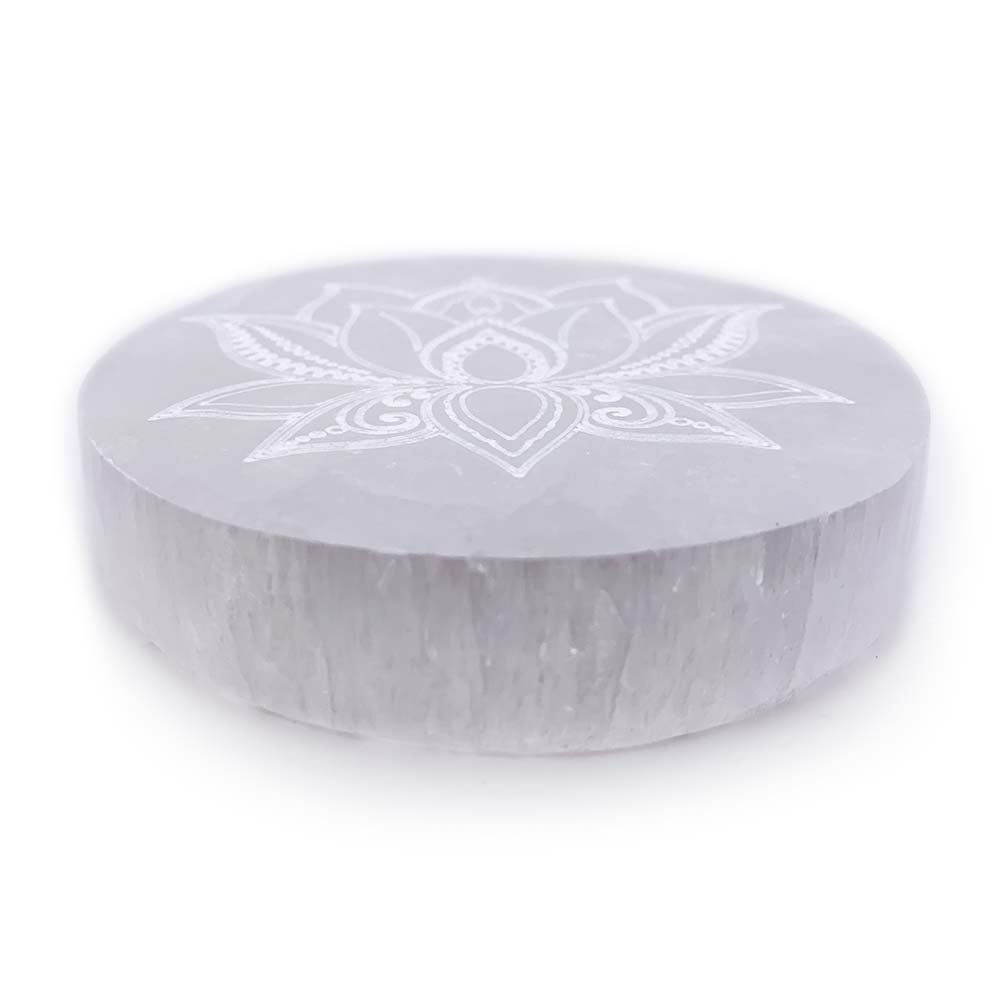 Support Fleur de Lotus en Sélénite - 8,5 cm
