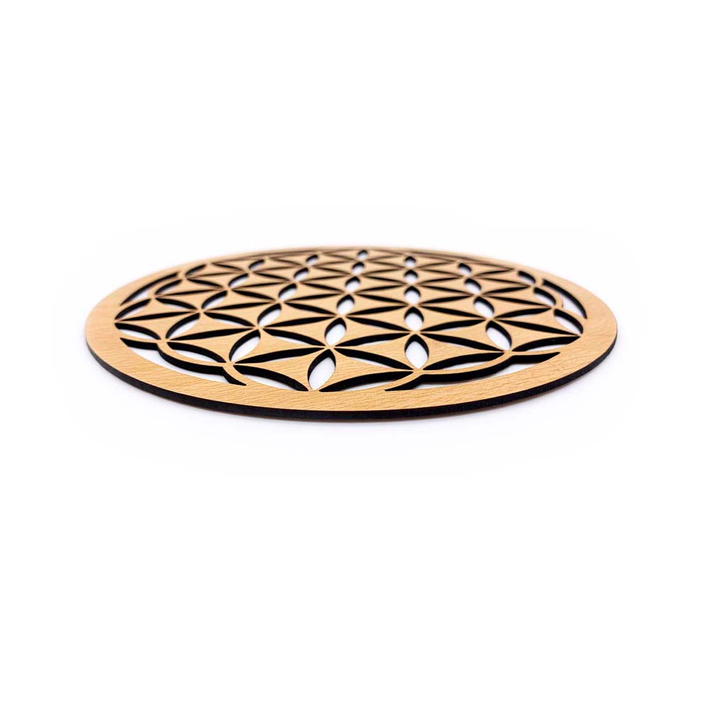 Support Fleur de vie en Bois - 14 cm