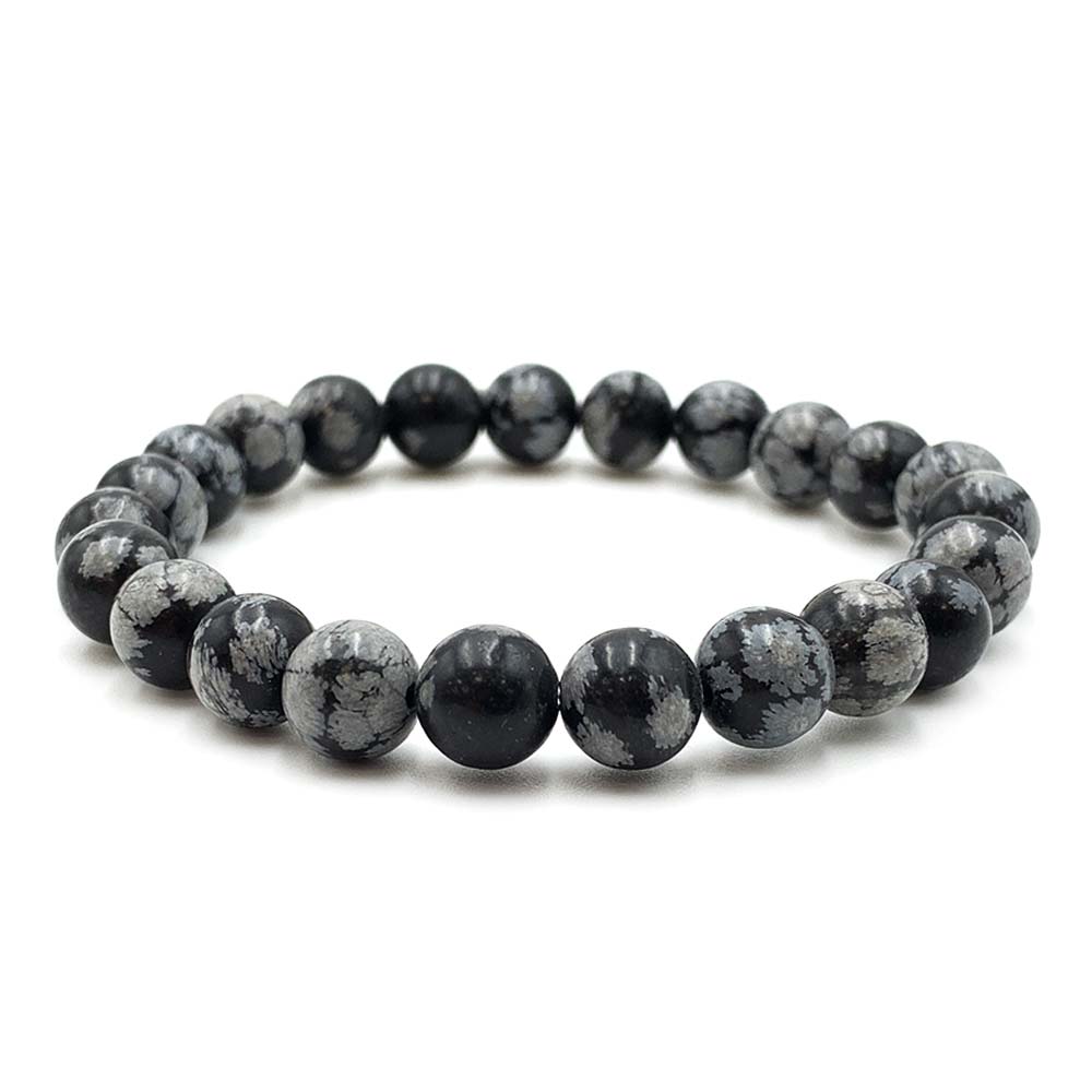 Bracelet Obsidienne Neige / Mouchetée