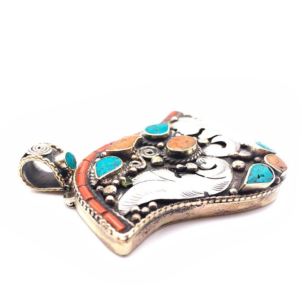 Pendentif Turquoise - Corail
