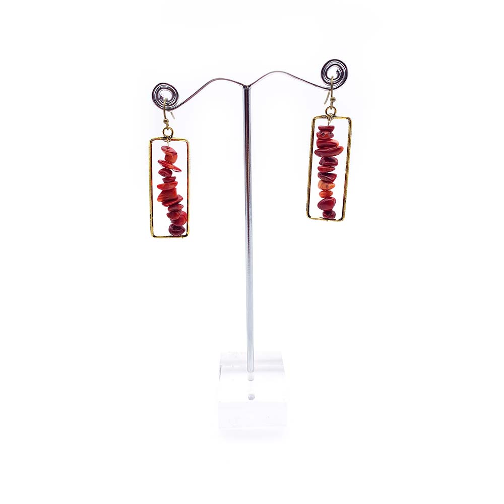 Boucles d'oreilles Corail