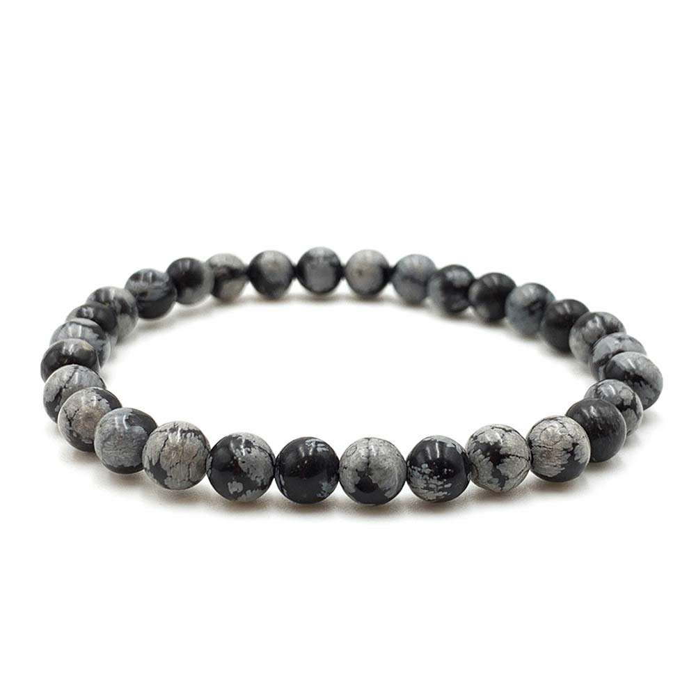 Bracelet Obsidienne Neige / Mouchetée
