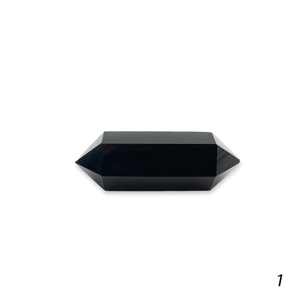 Pointe d'Obsidienne Noire biterminée