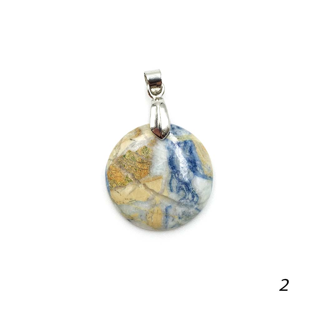 Pendentif Aragonite Bleue