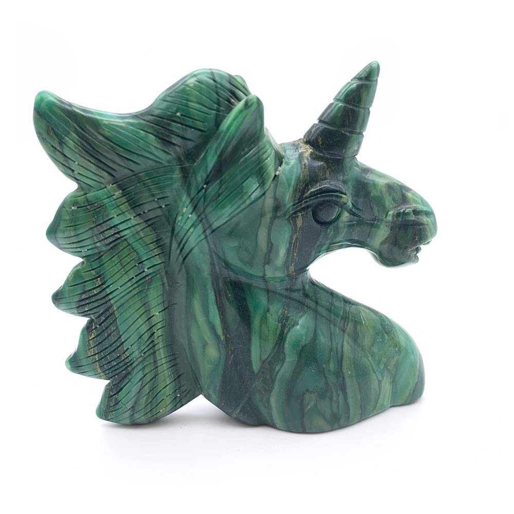 Licorne en Agate Verte