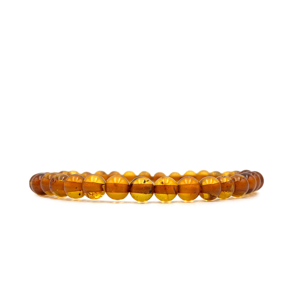Bracelet en Ambre Véritable de la Baltique - Perle Ronde