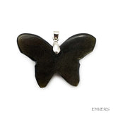 Pendentif Obsidienne Dorée - Papillon