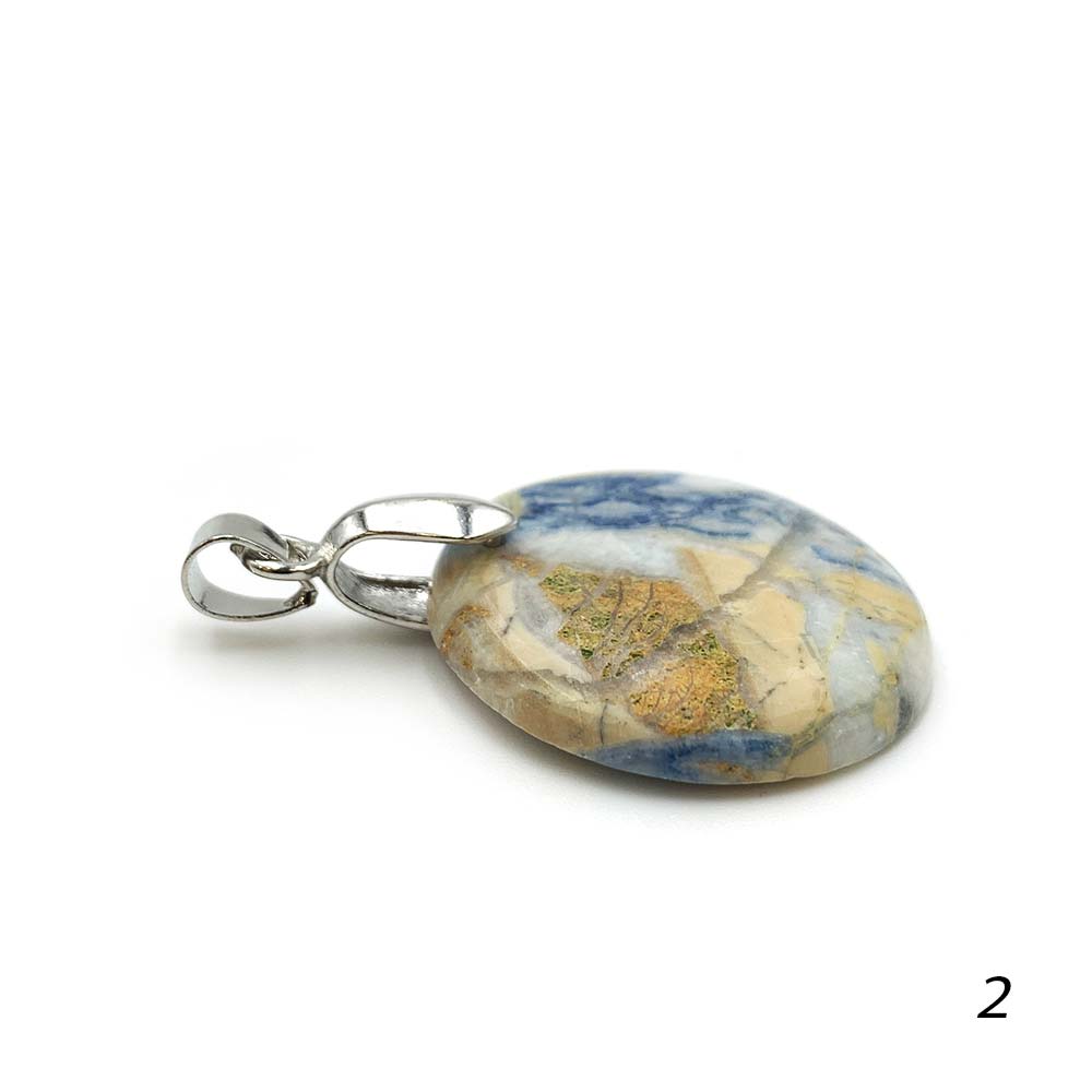 Pendentif Aragonite Bleue