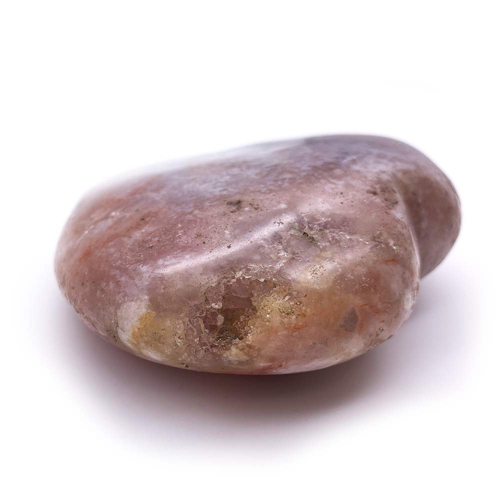 Coeur en Agate Fleur - 9 cm