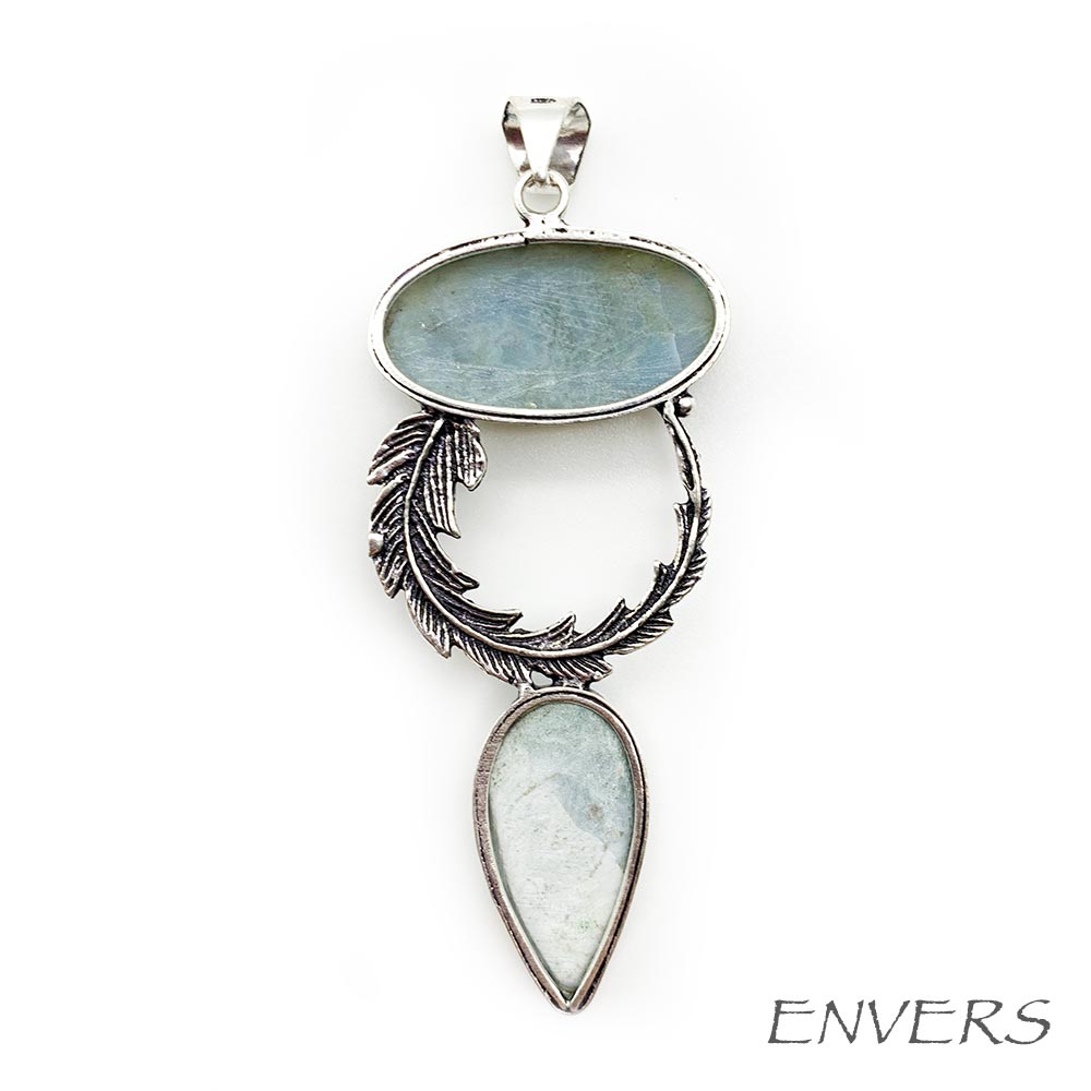 Pendentif Opale Owyhee - Plume