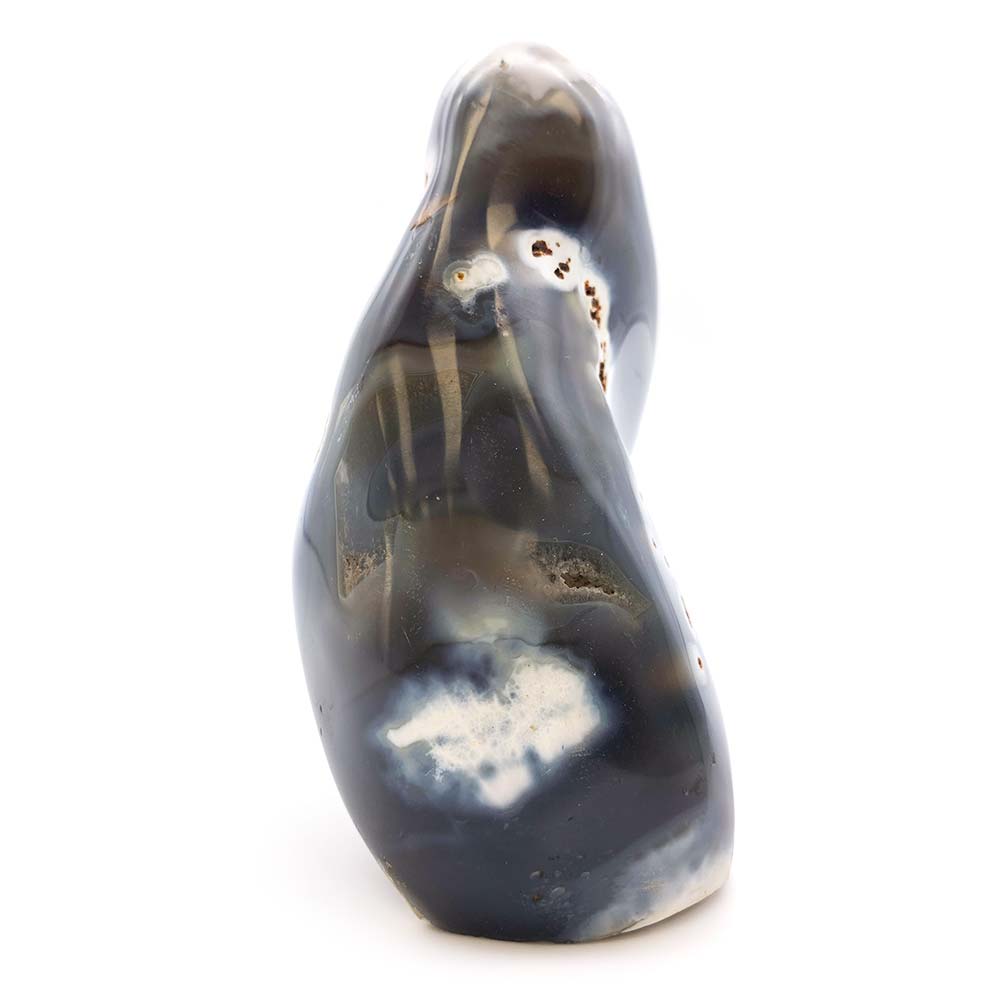 Agate Grise et Blanche Forme Libre
