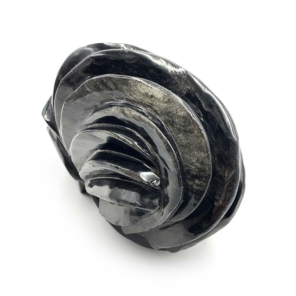Crâne en Obsidienne Dorée