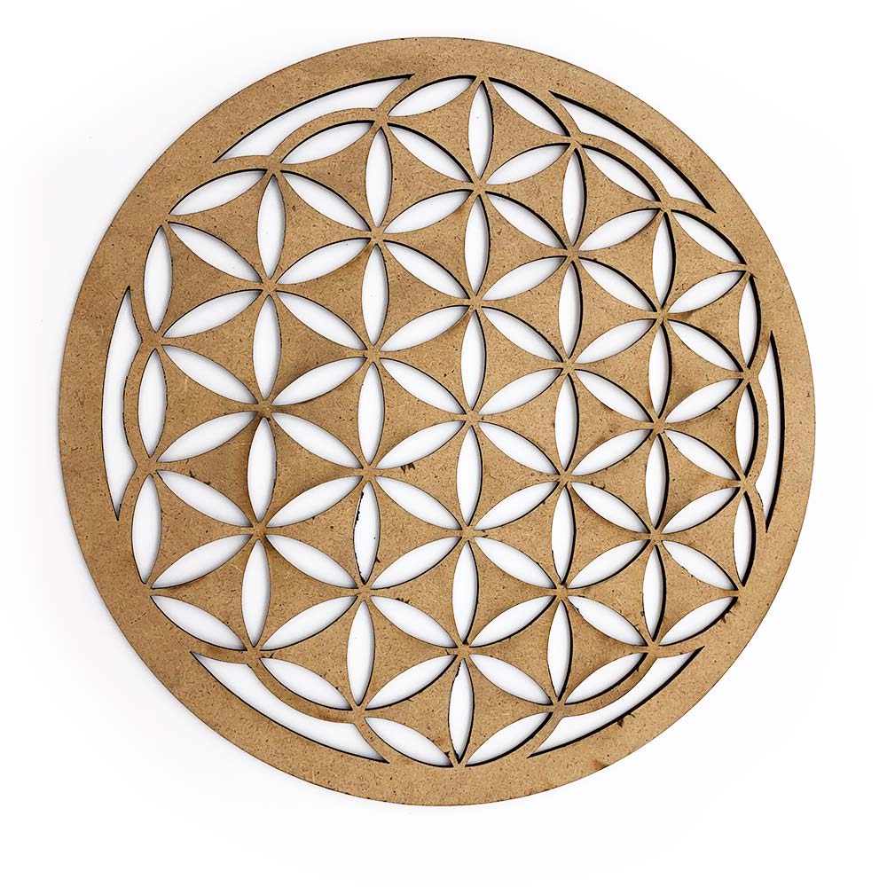 Support Fleur de vie en Bois - 19,5 cm