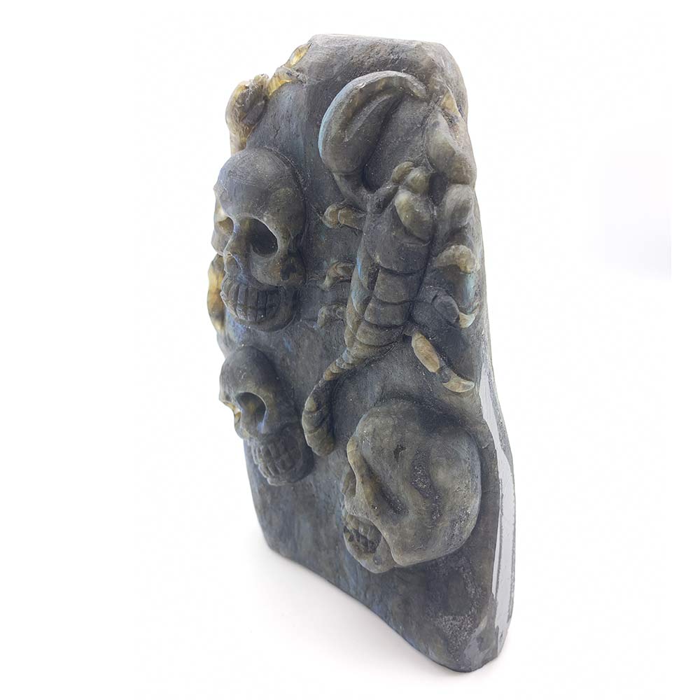Crânes - Scorpion - Serpent en Labradorite