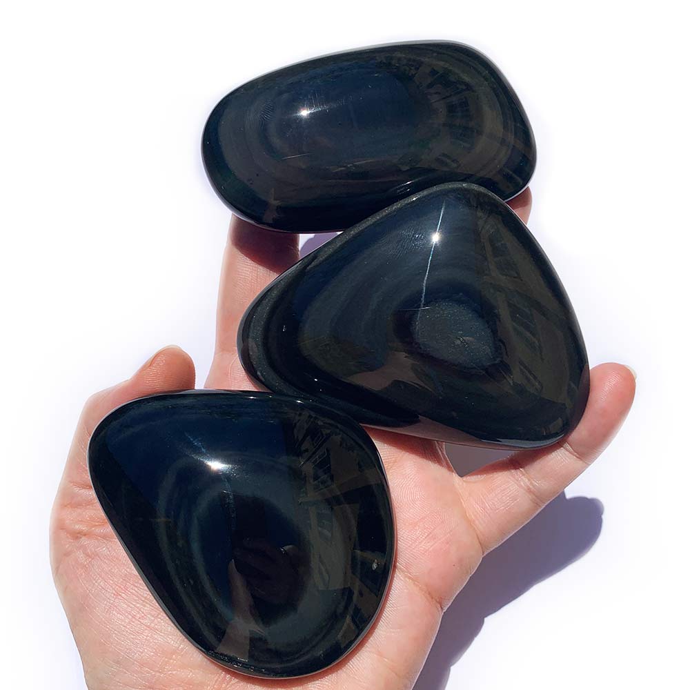 Galet en Obsidienne Oeil Céleste