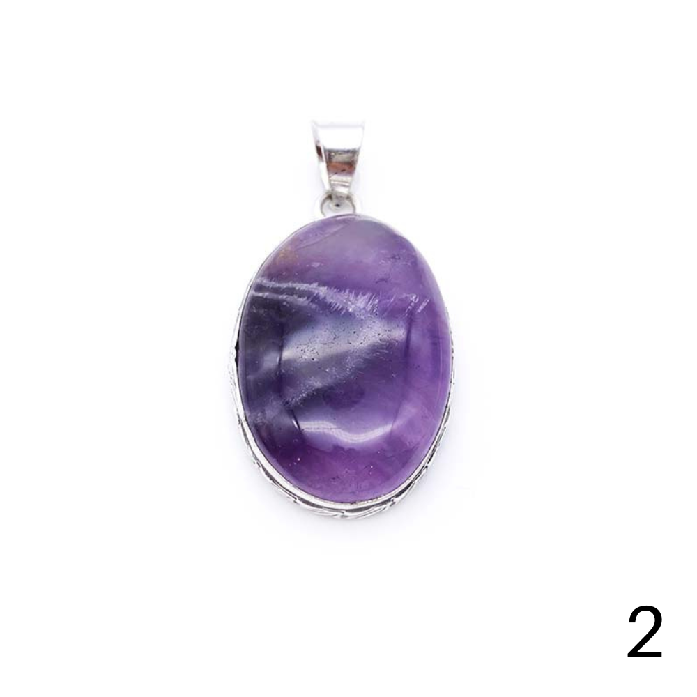 Pendentif Améthyste Chevron