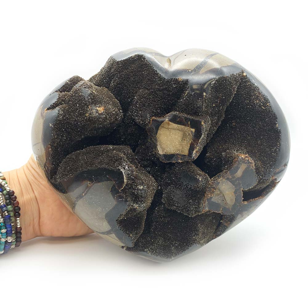 Coeur en Septaria Sauvage - 17,5 cm