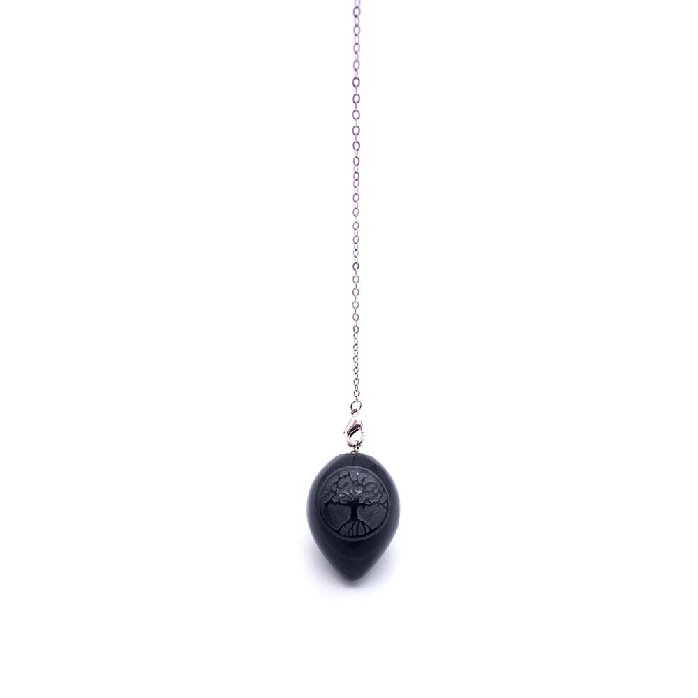 Pendule Obsidienne Arbre de Vie
