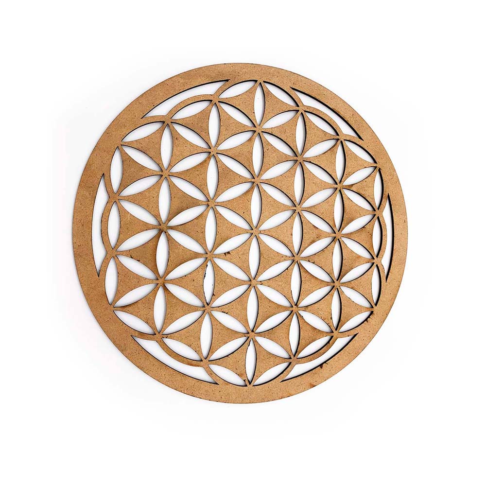 Support Fleur de vie en Bois - 14 cm