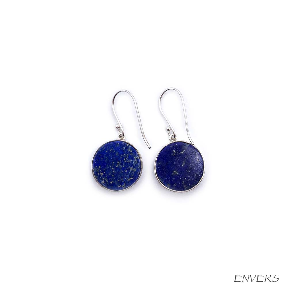 Boucles d'oreilles Fleur de Vie en Argent et Pierre Naturelle