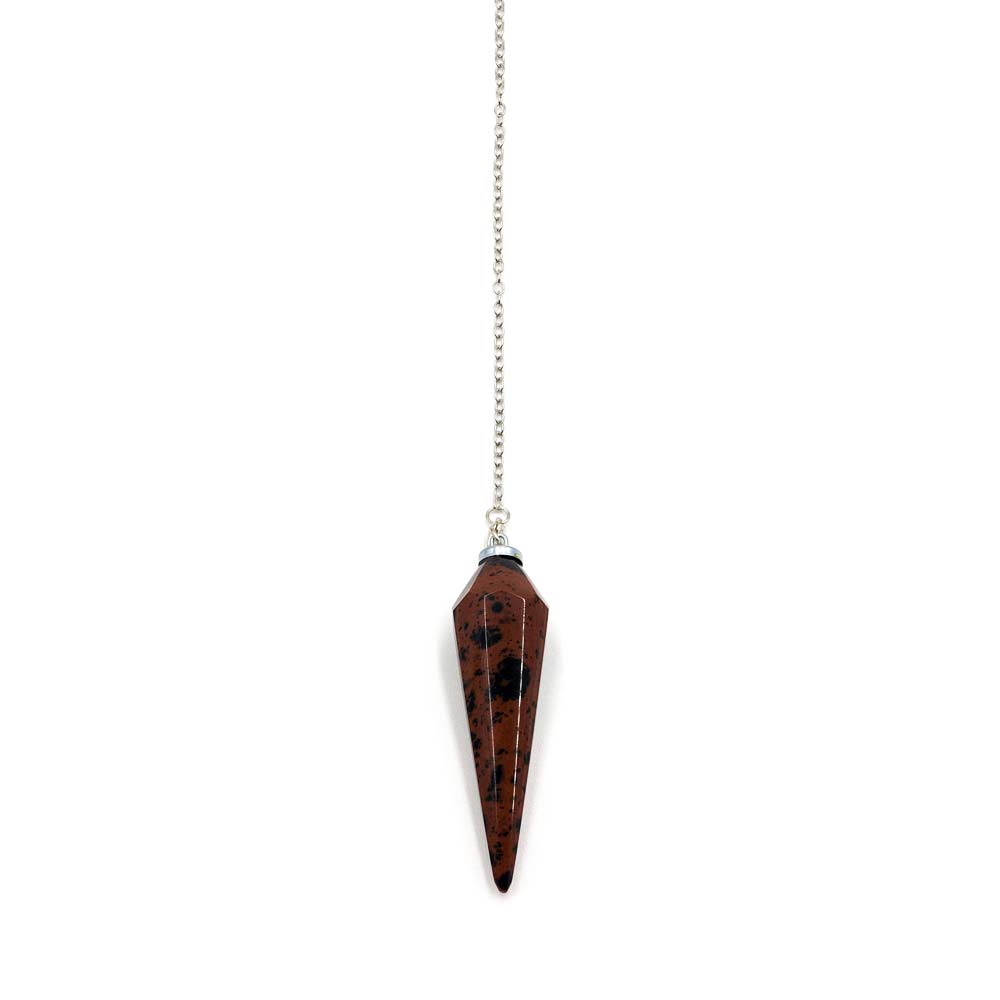 Pendule 8 faces en obsidienne Acajou