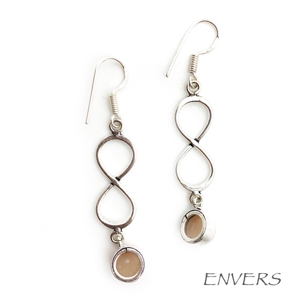 Boucles d'oreilles Pierre de Lune - Infini