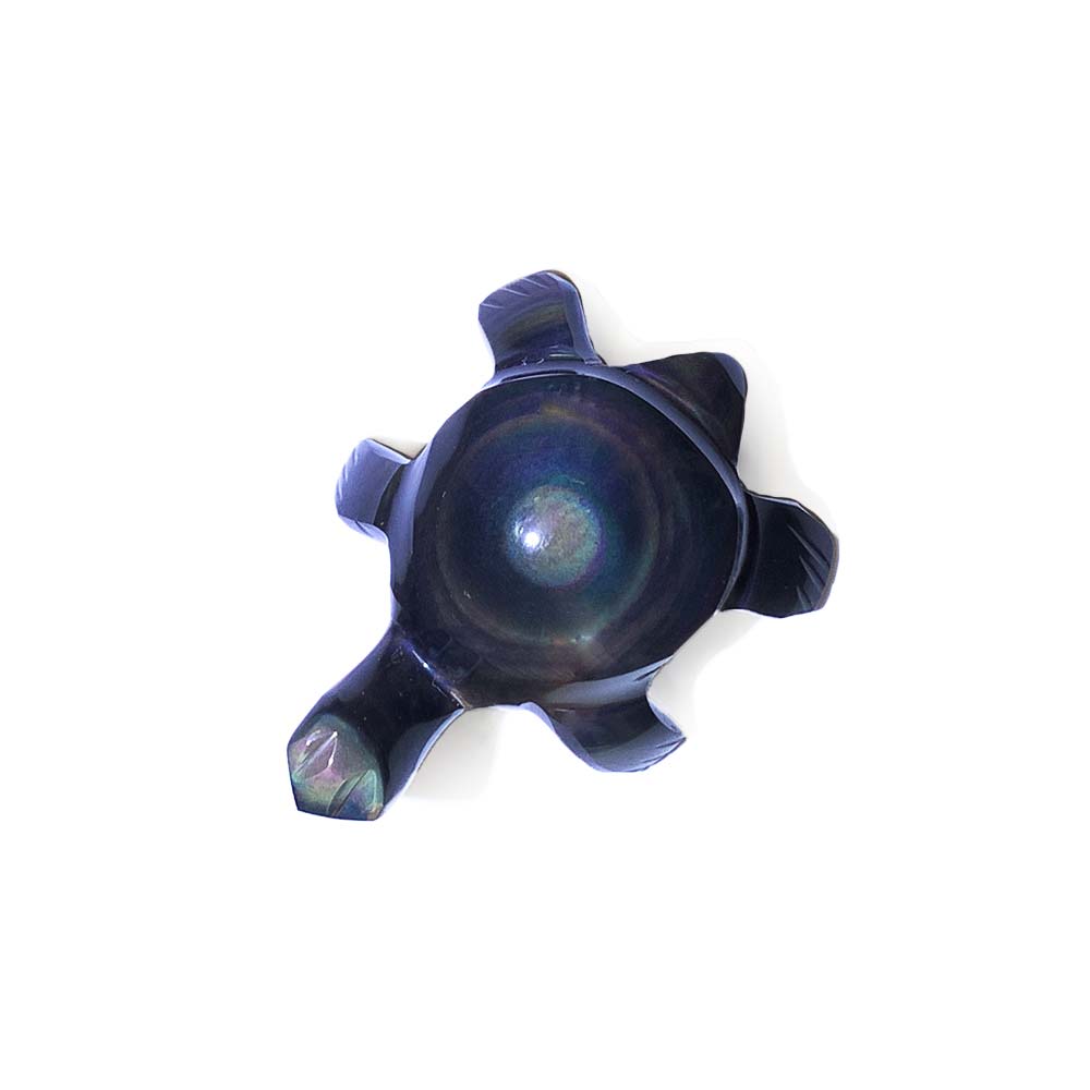 Pendentif Tortue en Obsidienne