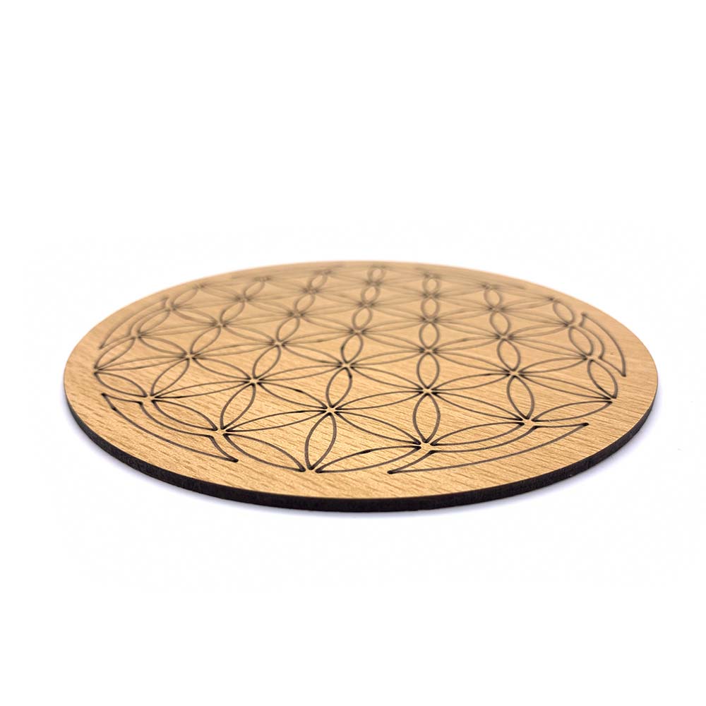 Support Fleur de vie en Bois - 14 cm
