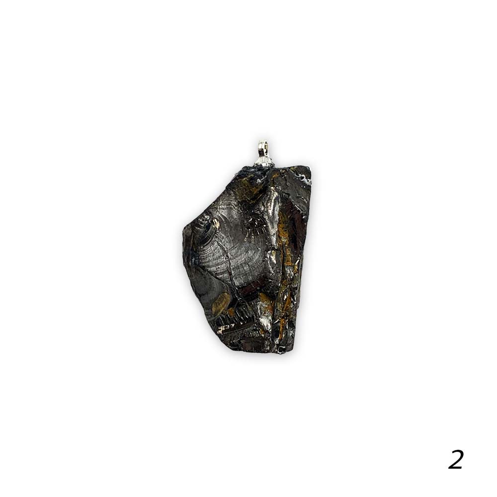 Pendentif Shungite Cristallisée / Argentée