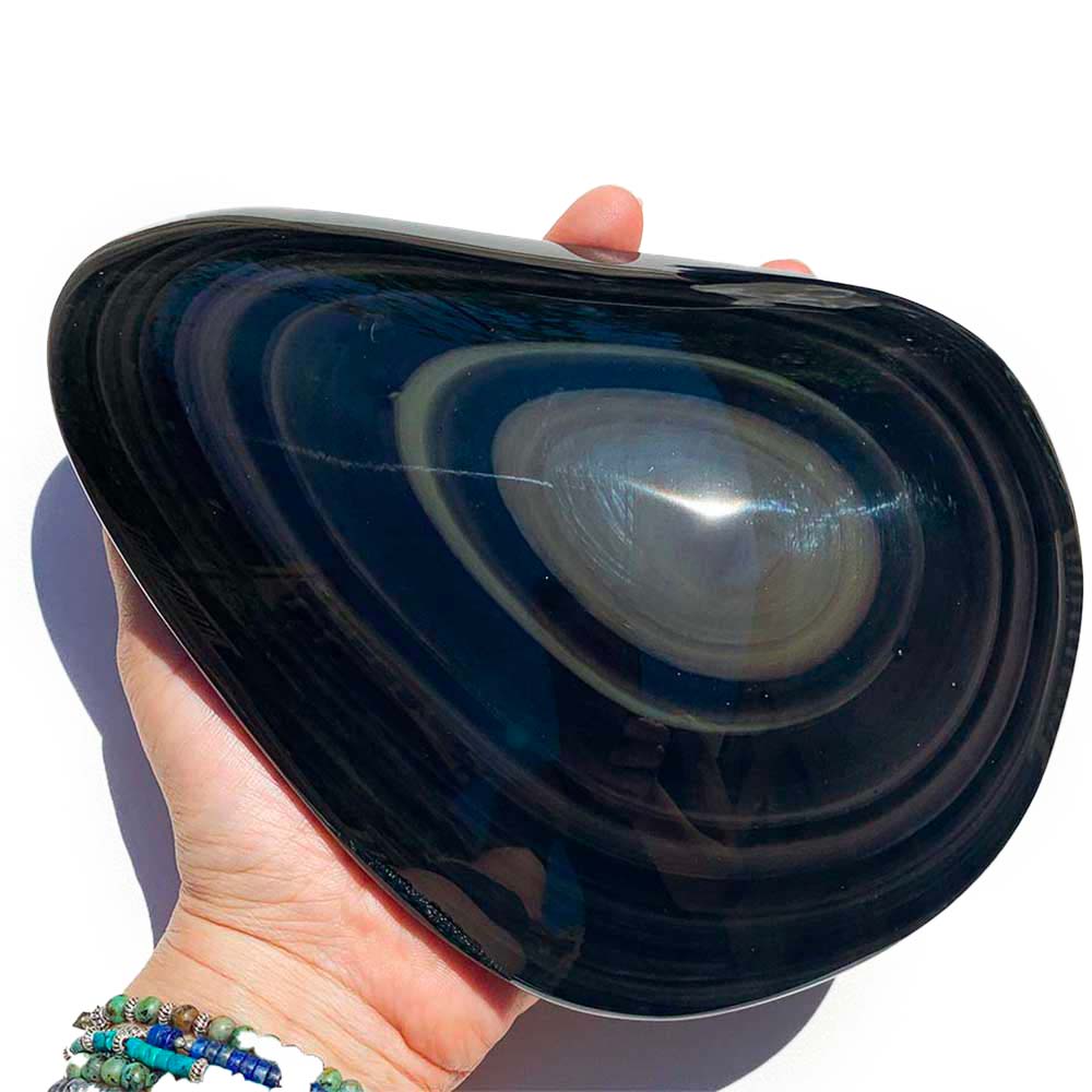 Forme Libre Obsidienne Oeil Céleste de Qualité Extra