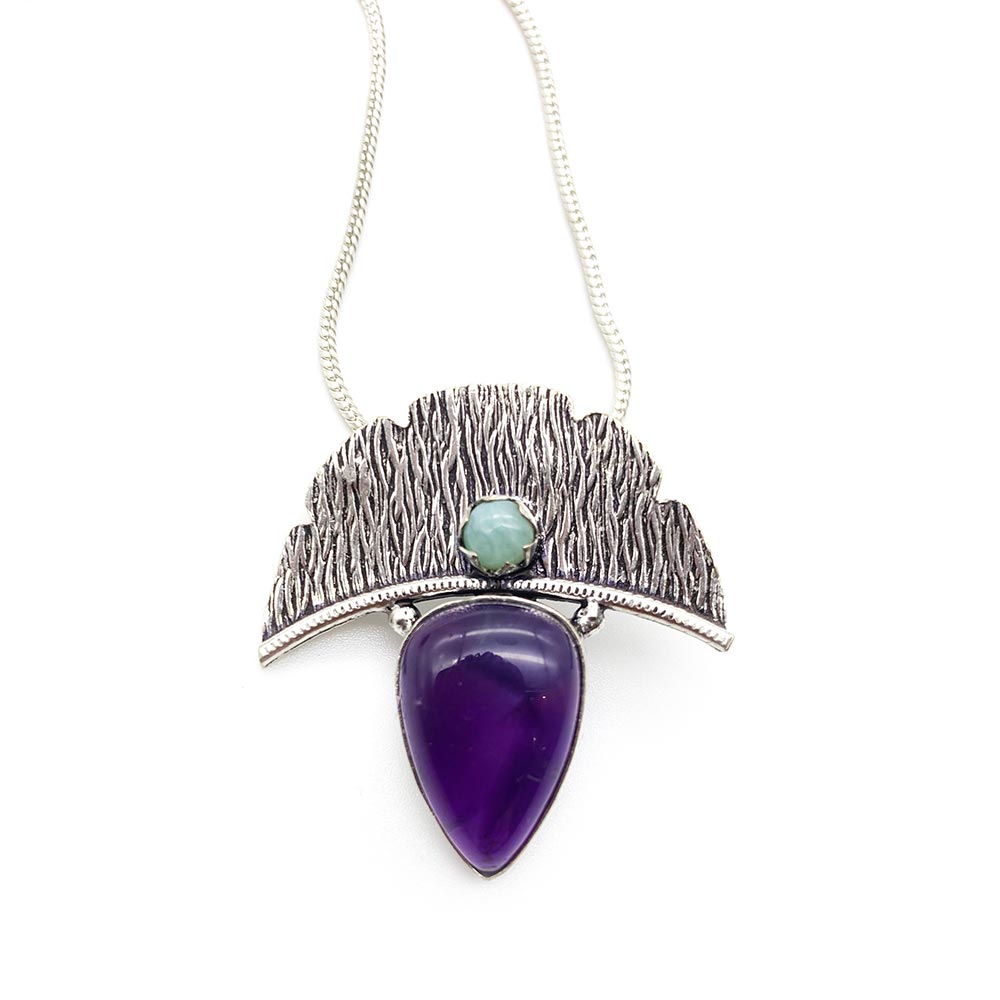 Chaine & Pendentif Améthyste - Larimar