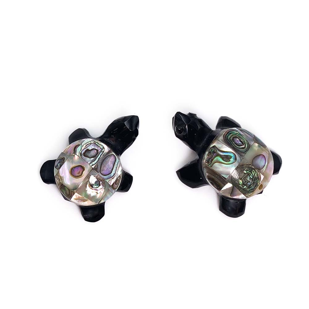 Pendentif Tortue en Obsidienne