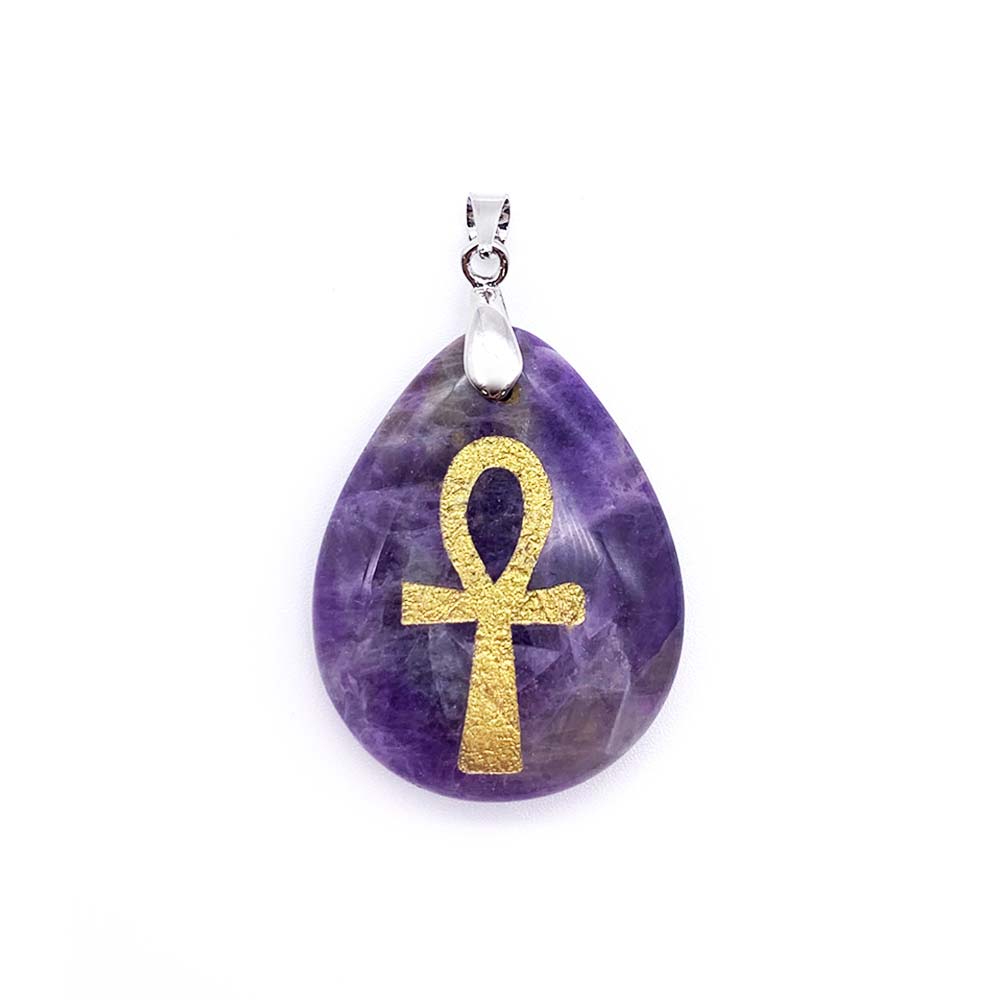 Pendentif Pierre - Croix Ankh