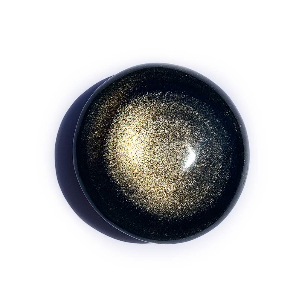 Galet en Obsidienne Dorée