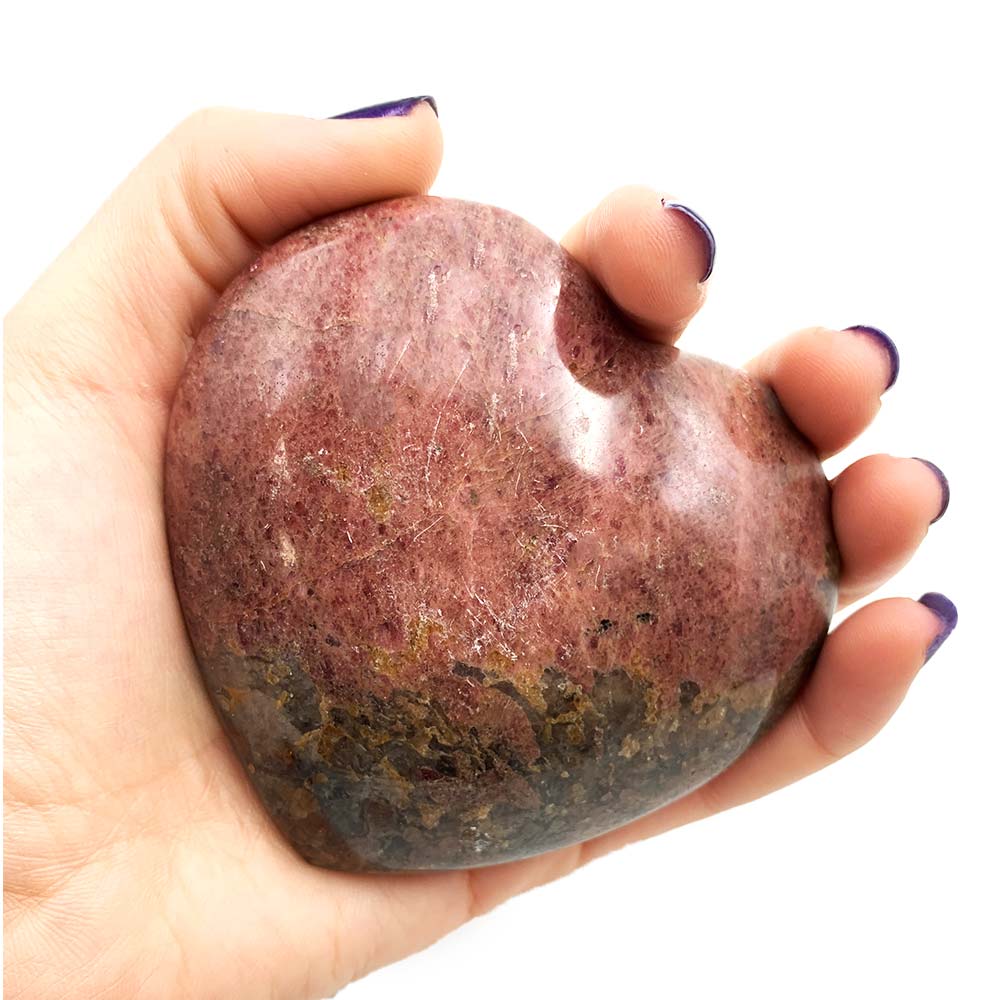Coeur en Rhodonite - 9 cm