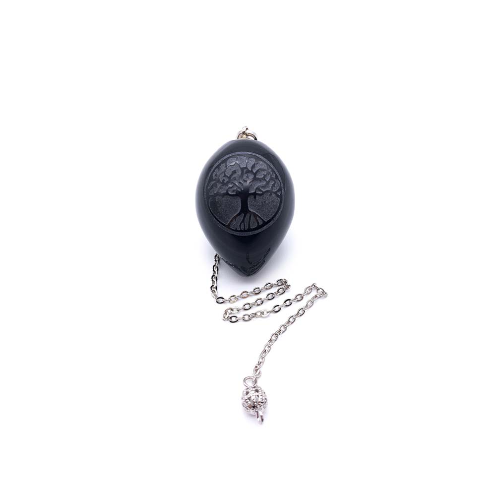 Pendule Obsidienne Arbre de Vie