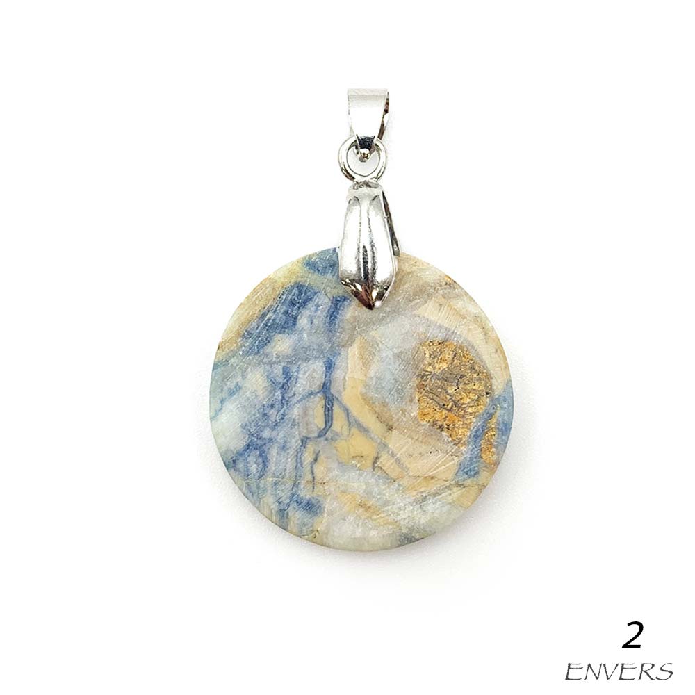 Pendentif Aragonite Bleue