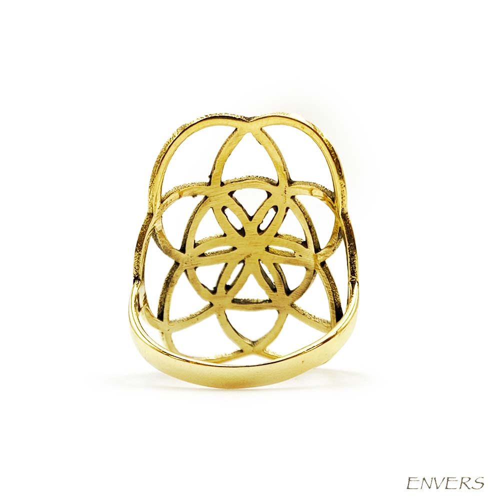 Bague Graine de Vie en Laiton
