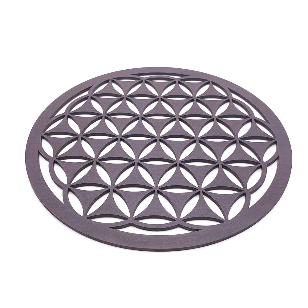 Support Fleur de vie en Bois - 19,5 cm