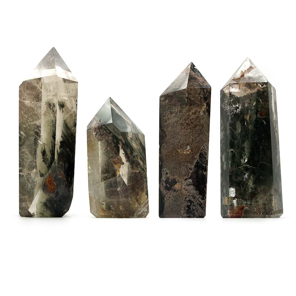 Obélisque en Quartz Lodolite