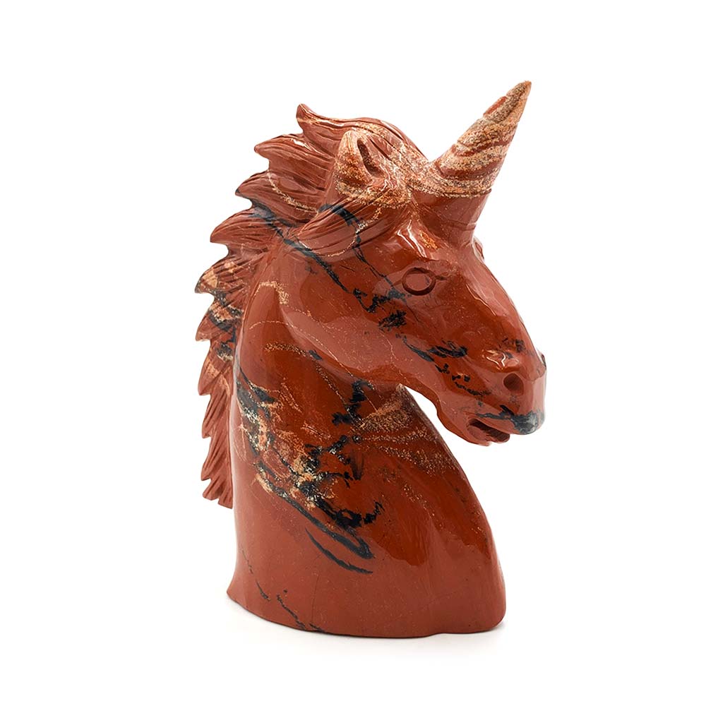 Licorne en Jaspe Rouge