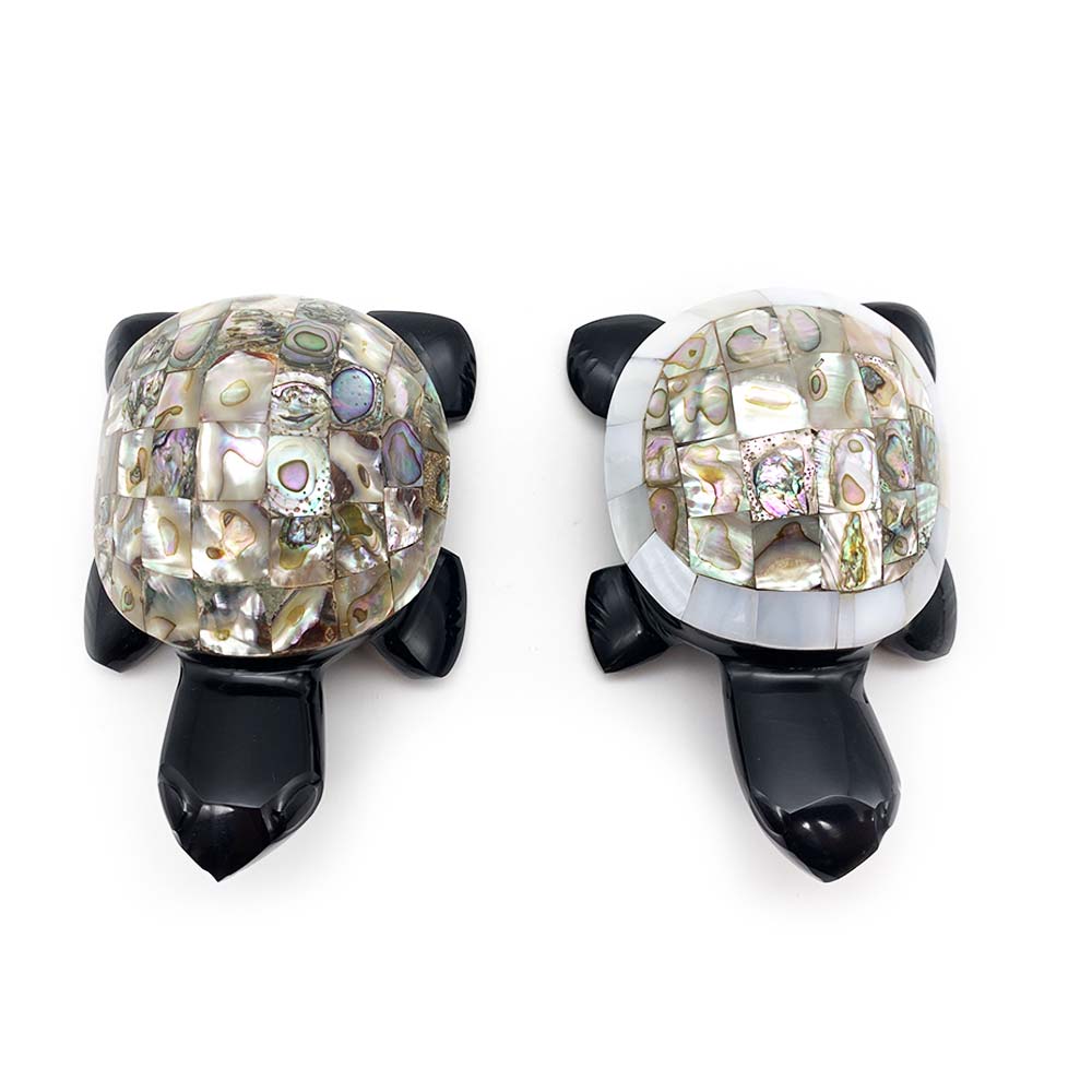 Tortue Obsidienne Noire et Nacre