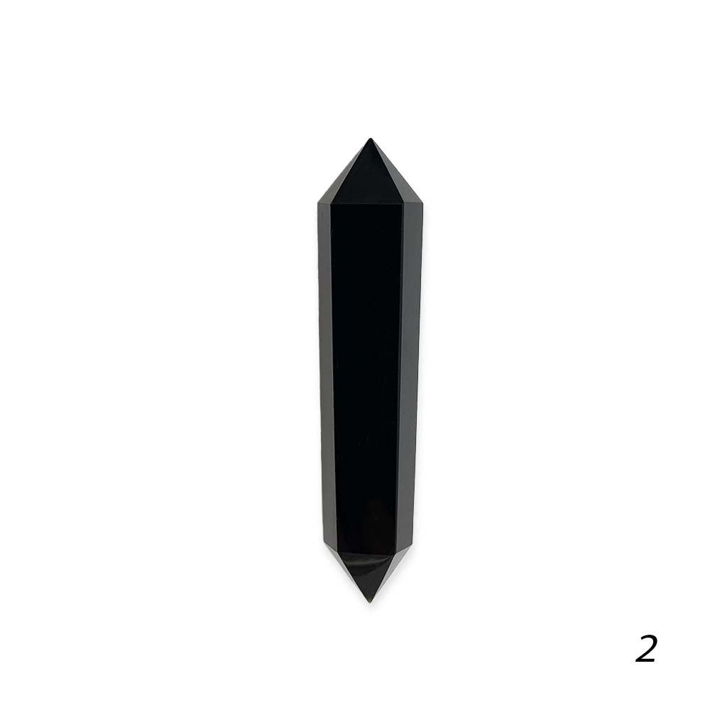 Pointe d'Obsidienne Noire biterminée