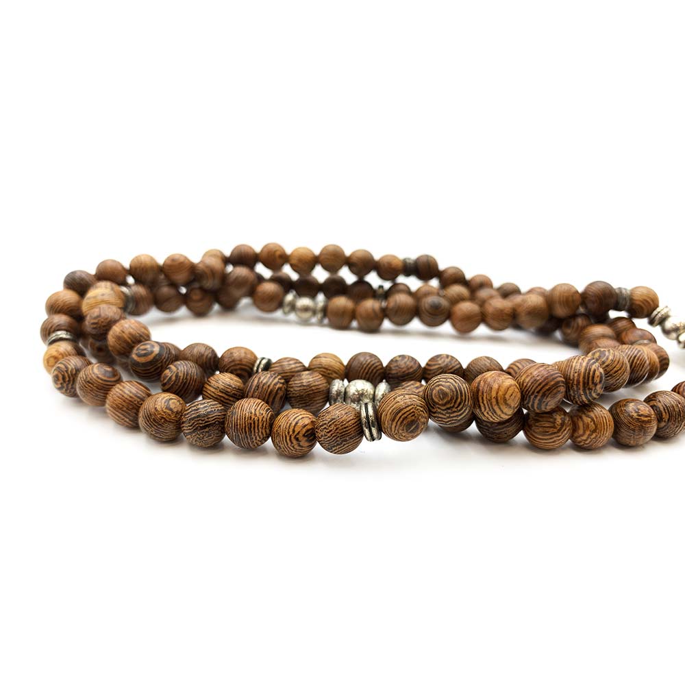 Collier Mala "Om" 108 Perles en Bois