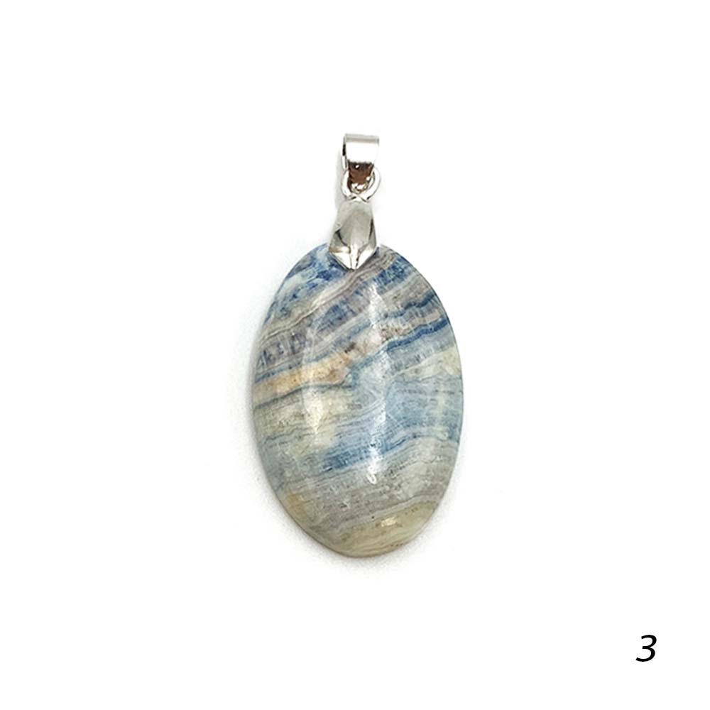 Pendentif Aragonite Bleue